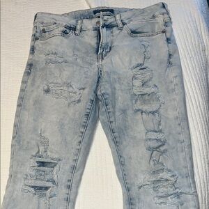 Aeropostale Light Blue Distressed Skinny Jeans